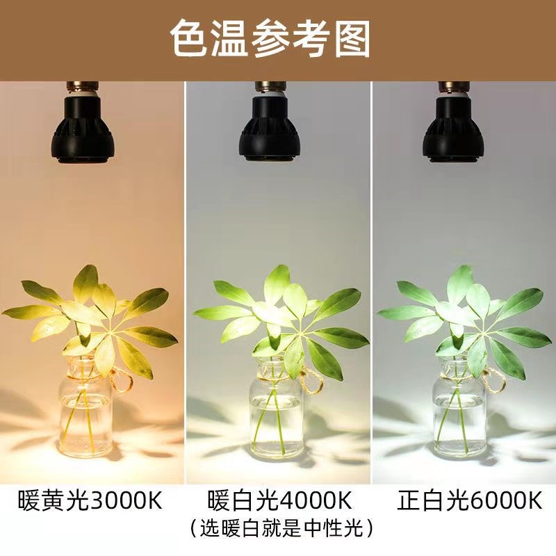 餐饮店COB射灯餐桌聚光灯杯餐厅照明LED帕灯泡E27螺口暖光2700K