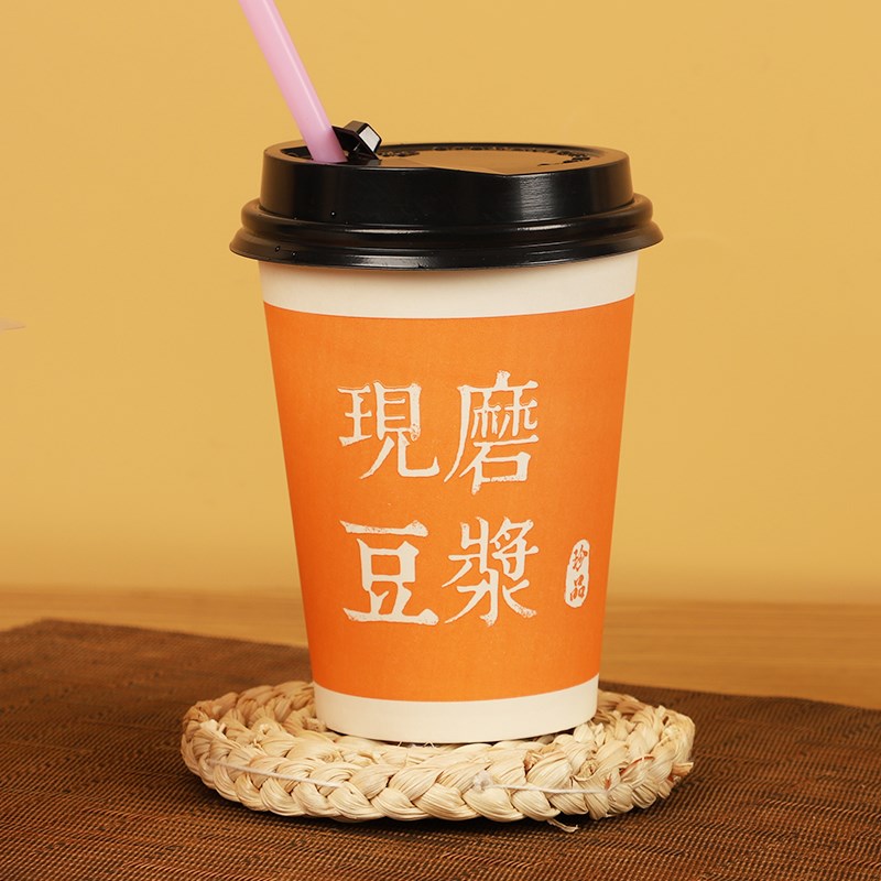 装热豆浆专用杯子一次性商用带盖加厚现磨家用便携外带早餐打包盒