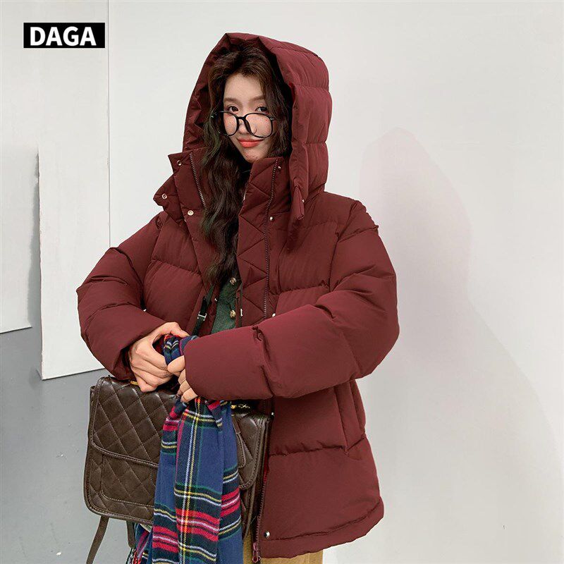 DAGA高定新年红色短款羽绒服女士高端洋气小个子外套冬季2025新款