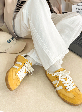 GLO BULL原创正品经典黄色德训鞋女鞋春秋款情侣休闲舒适软底鞋男
