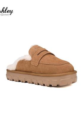 帕奢利新款羊毛休闲拖鞋HZ0033P
