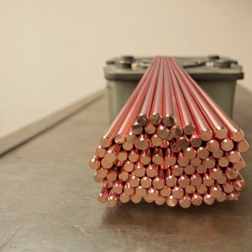 防雷接地电厂铁路铜包钢接地棒镀铜钢垂直接地极镀铜棒铜地极家