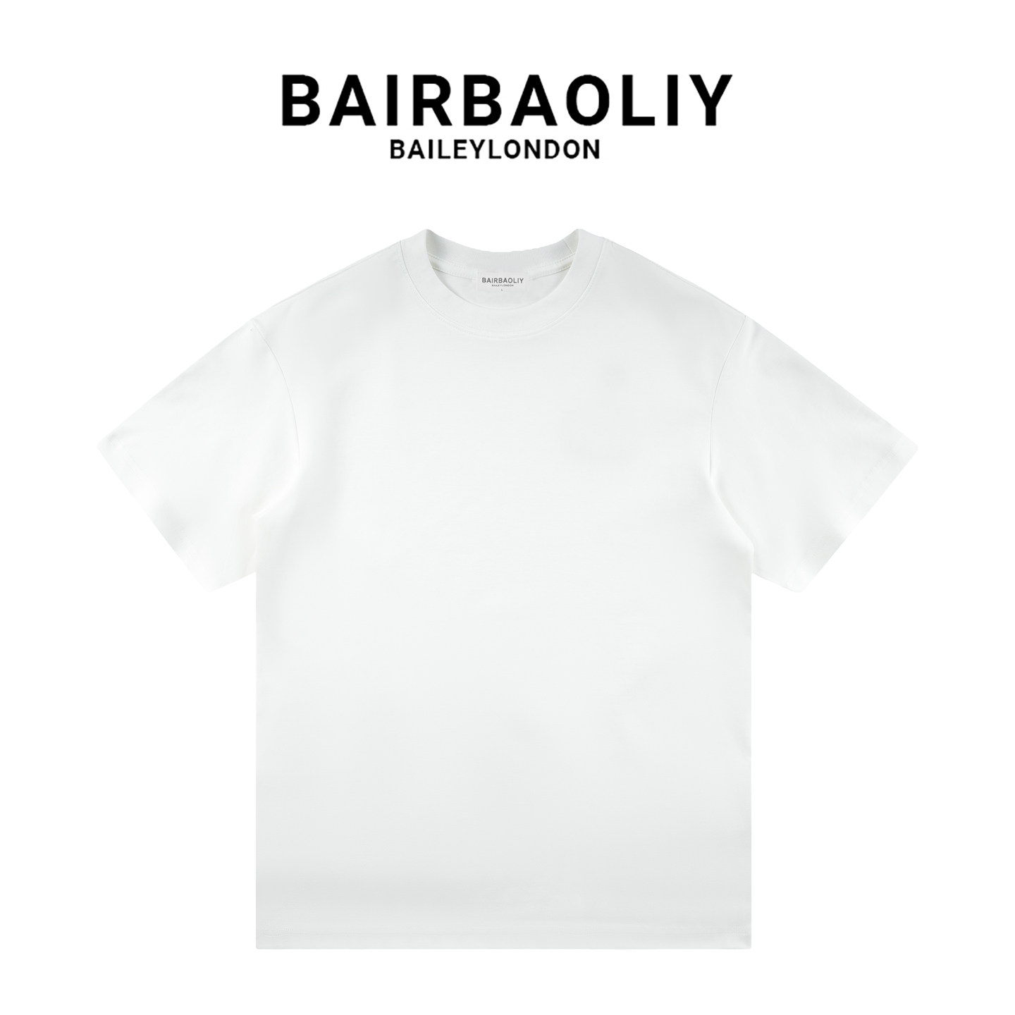 BAIRBAOLIY时尚轻奢打底短袖T恤男士夏季休闲圆领半袖衫男女同款