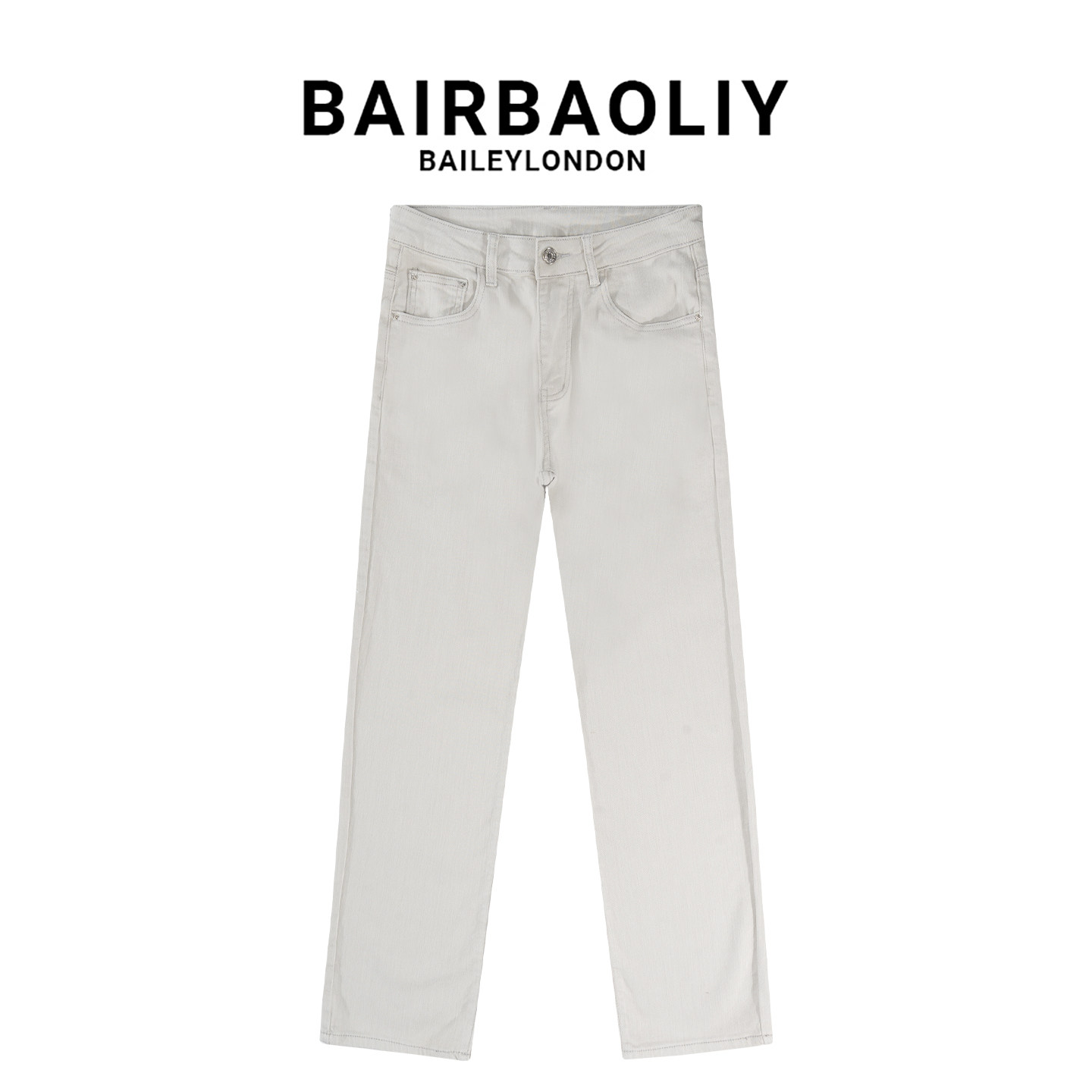 BAIRBAOLIY2026春季新款男士牛仔裤简约高级直筒休闲百搭水洗长裤
