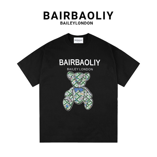 BAIRBAOLIY小熊联名短袖