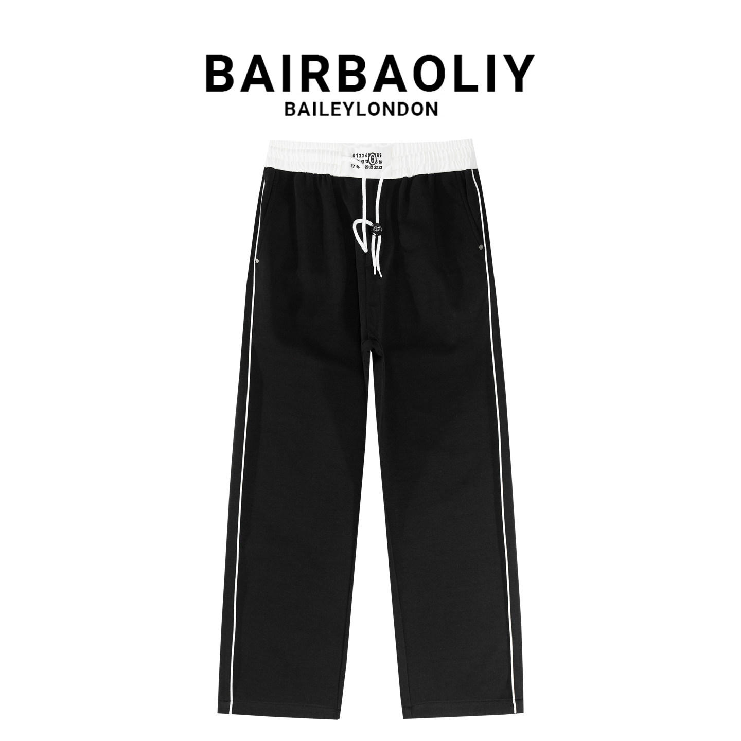 BAIRBAOLIY轻奢潮牌宽松直筒垂感休闲裤男款时尚百搭运动卫裤长裤