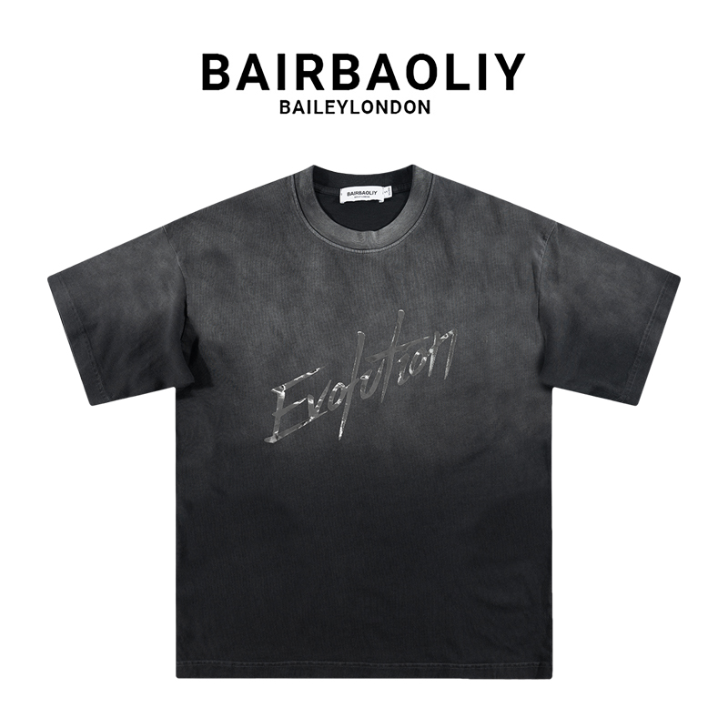 BAIRBAOLIY谢霆锋2025年进化演唱会同款重磅宽松落肩短袖男女同款