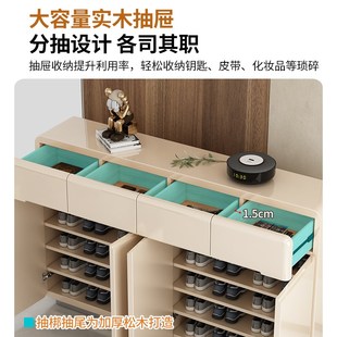 轻奢烤漆鞋柜家用门厅柜北欧w简约大容量收纳储物柜入户玄关隔断