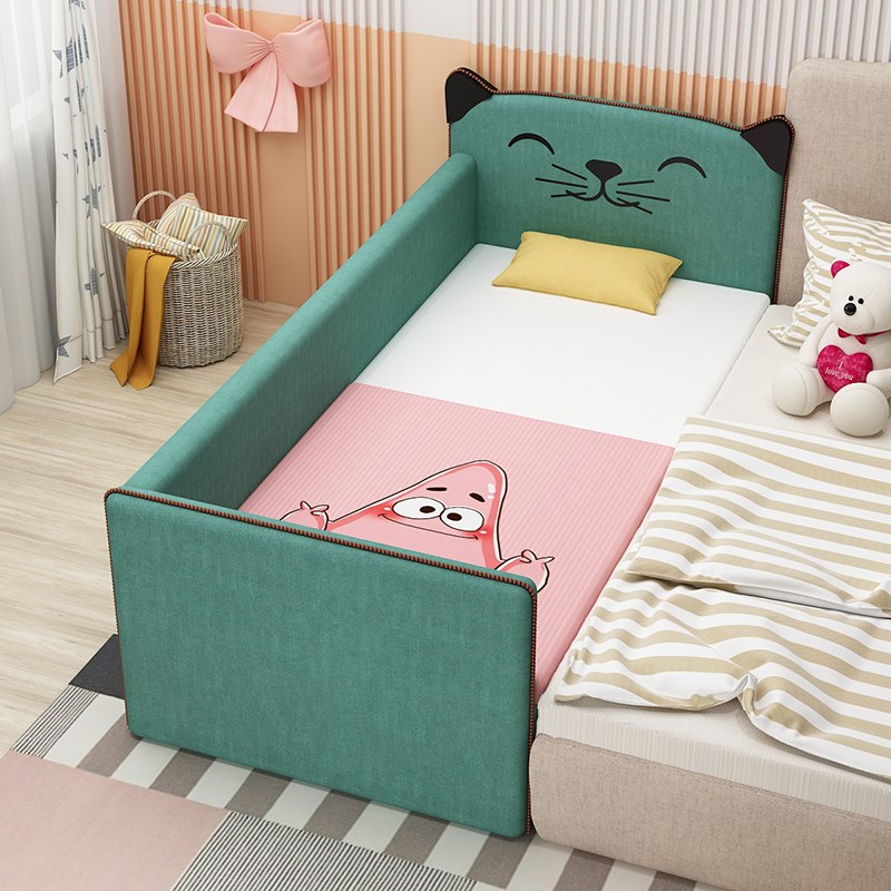 实木儿童拼接床带护n栏加宽床大人小床拼接大床婴儿床延边拼接神