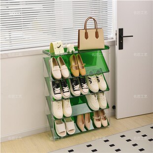 亚克力展示鞋 架省空间收纳神Z器简易超 架家用门口入户轻奢多层鞋