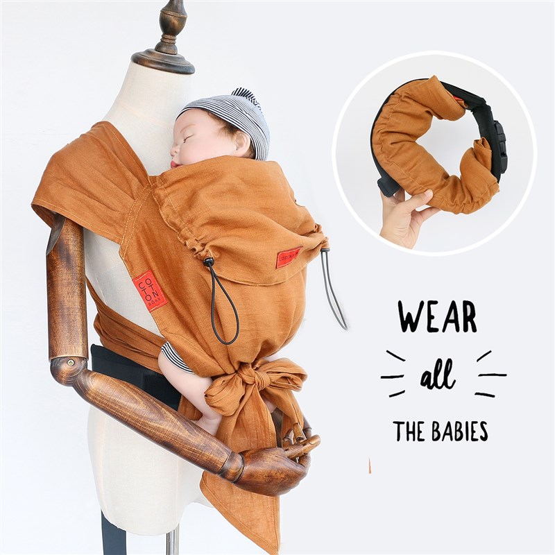 COTTON BORN婴儿半背带安抚哄睡 新生宝宝抱袋外出省力 背娃神器