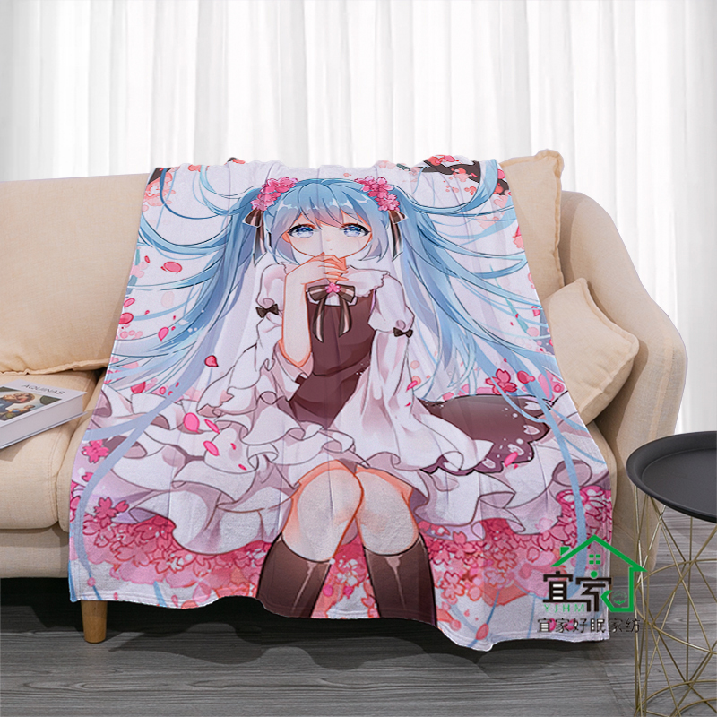 来图定制绅士性感狂三卡通动漫盖毯保暖法兰绒午睡毯卧室diy毛毯