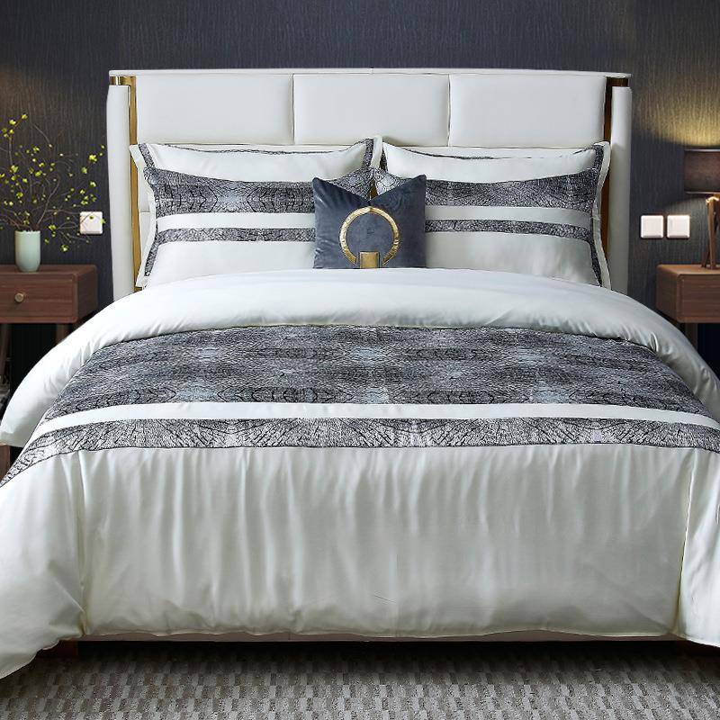 现代软装样板间家具床品含芯配套多件套实木美式简约风格床上用品