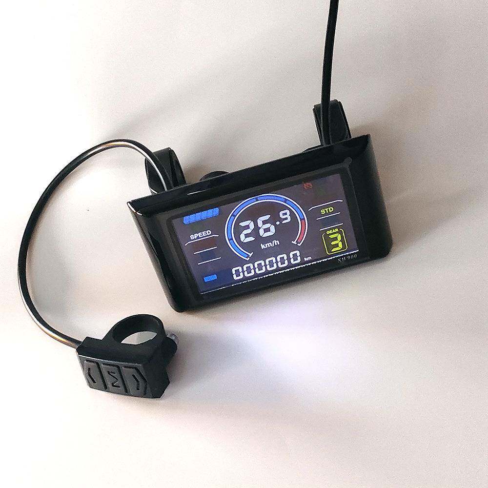 新款山地电动助力车改装自行车配件滑板车液晶调速彩屏仪表SW900