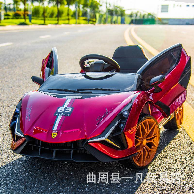 儿童电动汽车四轮小汽车双驱宝宝遥控车双人电动汽车