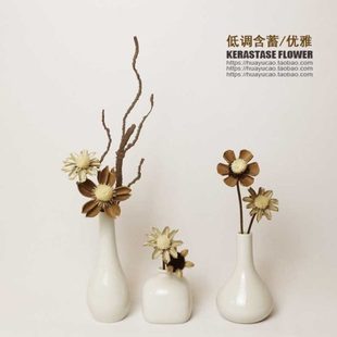 干花花束裝 禪意插花桌面 飾擺件真花客廳擺設風干假花復古天然中式