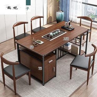 茶桌菩本茶台几用 现代简约新中式 阳台大板茶桌家茶茶桌茶家功夫