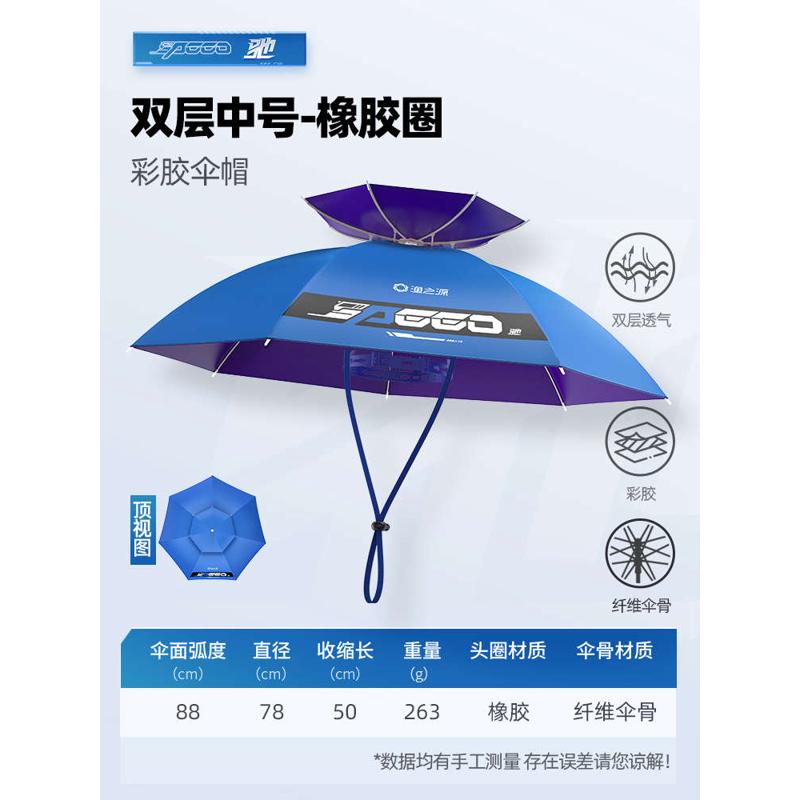 伞帽垂钓帽帽防晒k伞钓鱼伞伞帽头戴渔帽雨伞折叠渔具之源遮阳伞