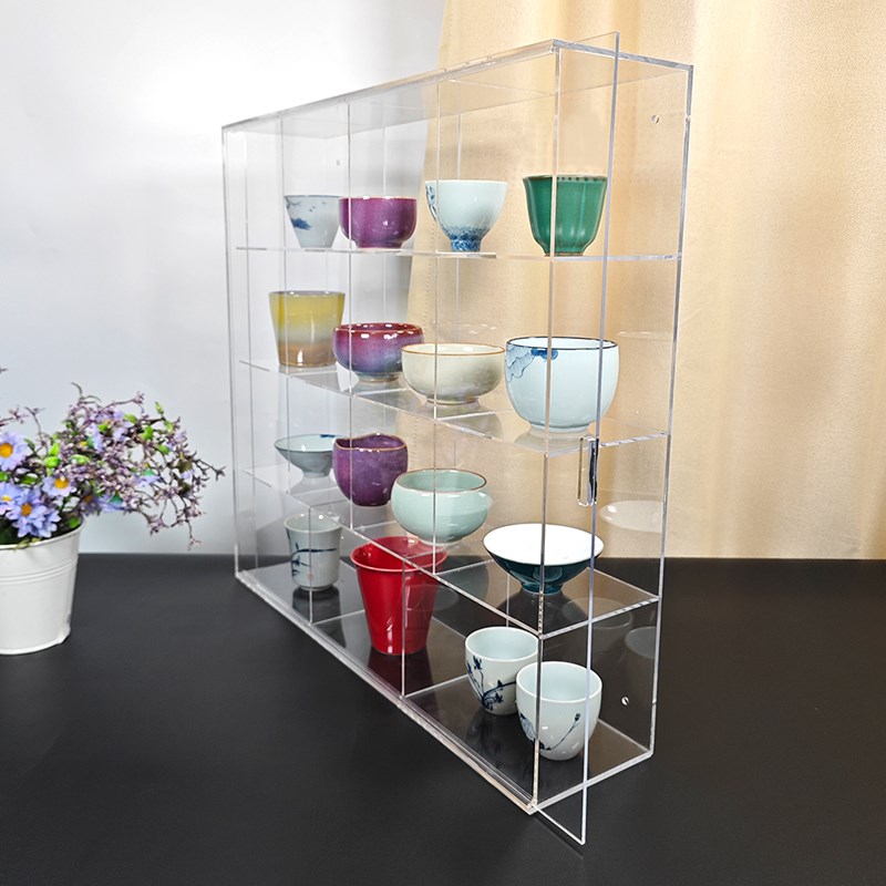 亚克力紫砂壶收纳架茶具茶杯展示架小型博古架桌面多宝阁马克杯架