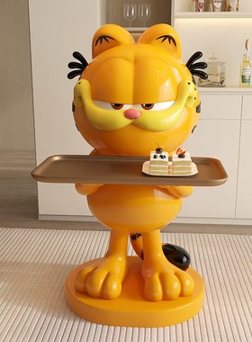 加菲猫周边超大型客厅电视柜沙发旁边床头落地装饰品乔迁礼物摆件