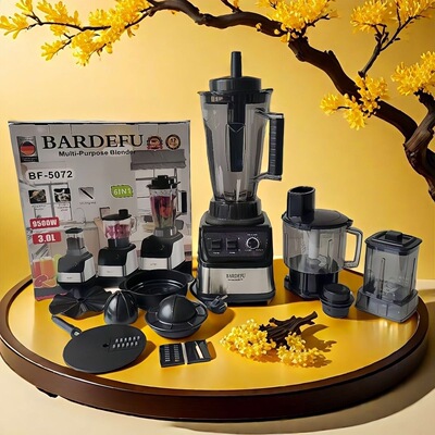 4L8in1blender跨境不锈钢大容量金属破壁机绞肉机家用搅拌料理机