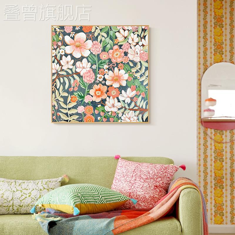 芳花吟春Flowers sing of spring 客厅高级感花卉装饰画欧式写意图片