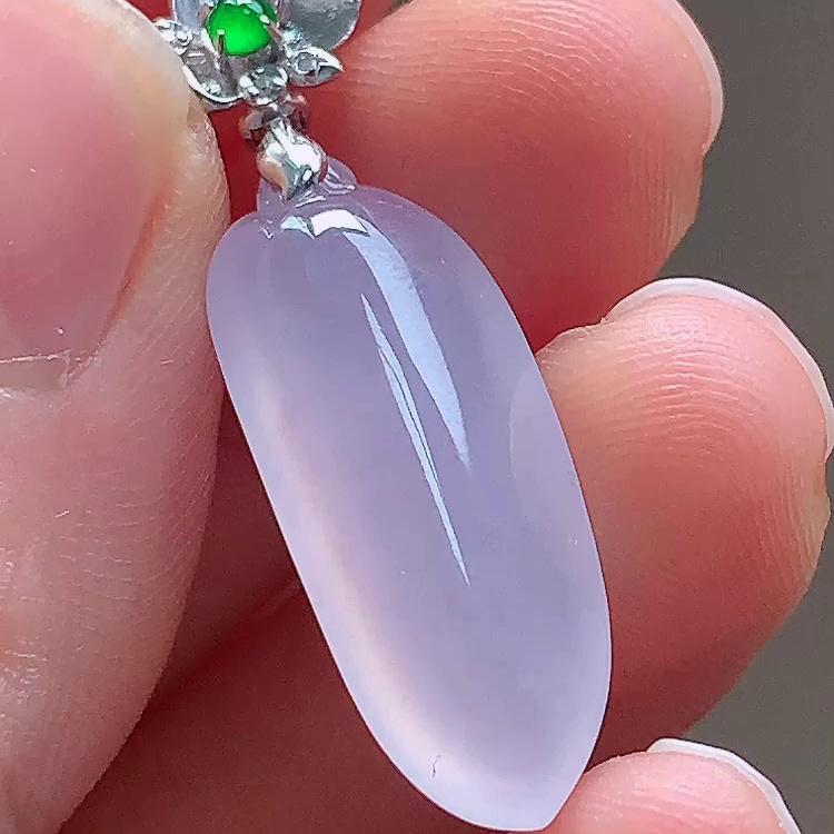 缅甸翡翠福瓜镶金玉吊坠天然玉石A货18K金镶嵌冰种老坑高档1028