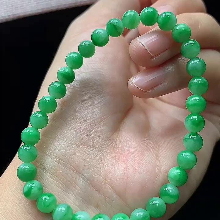 缅甸翡翠手串玉手串天然玉石A货