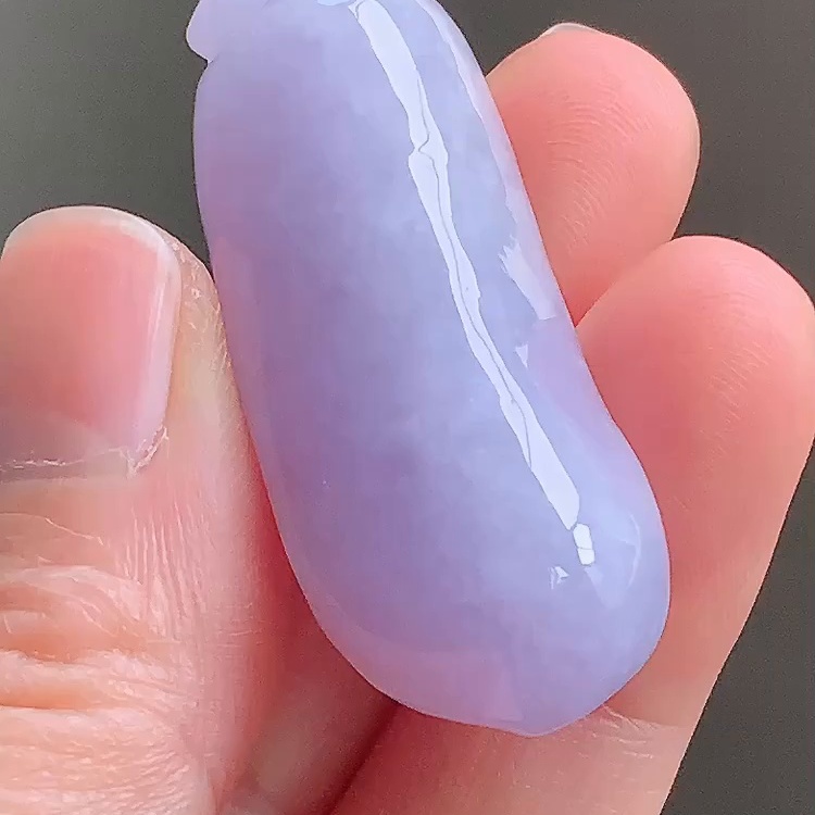 缅甸翡翠福瓜玉吊坠天然玉石A货冰种紫罗兰礼物老坑证书收藏1205