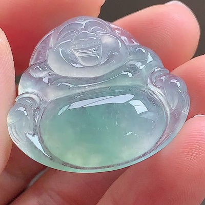 缅甸翡翠佛公玉吊坠天然玉石A货