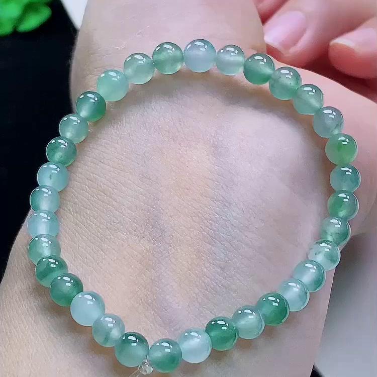 缅甸翡翠手串玉手串天然玉石A货