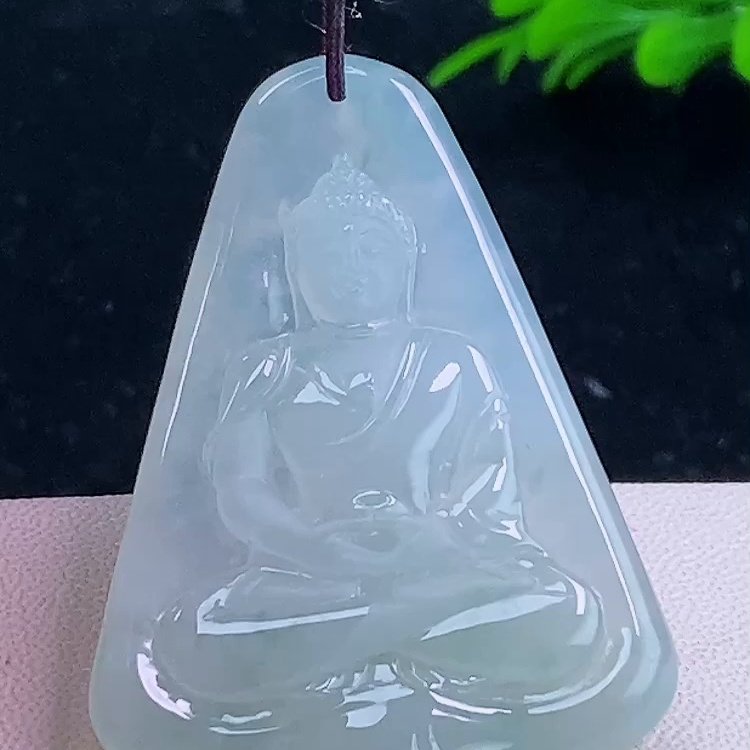 缅甸翡翠大日如来玉吊坠天然玉石A货冰种收藏证书新款高档0104