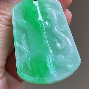 缅甸翡翠凤凰玉吊坠天然玉石A货冰种阳绿收藏新款证书老坑0204