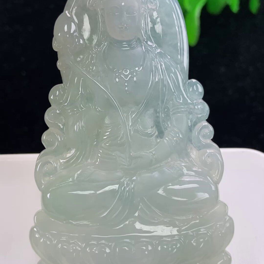 缅甸翡翠大势至玉吊坠天然玉石A货冰种老坑新款收藏正品高档0528