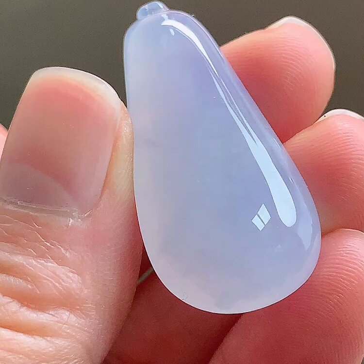 缅甸翡翠福瓜玉吊坠天然玉石A货冰种紫罗兰高档礼物收藏正品0120