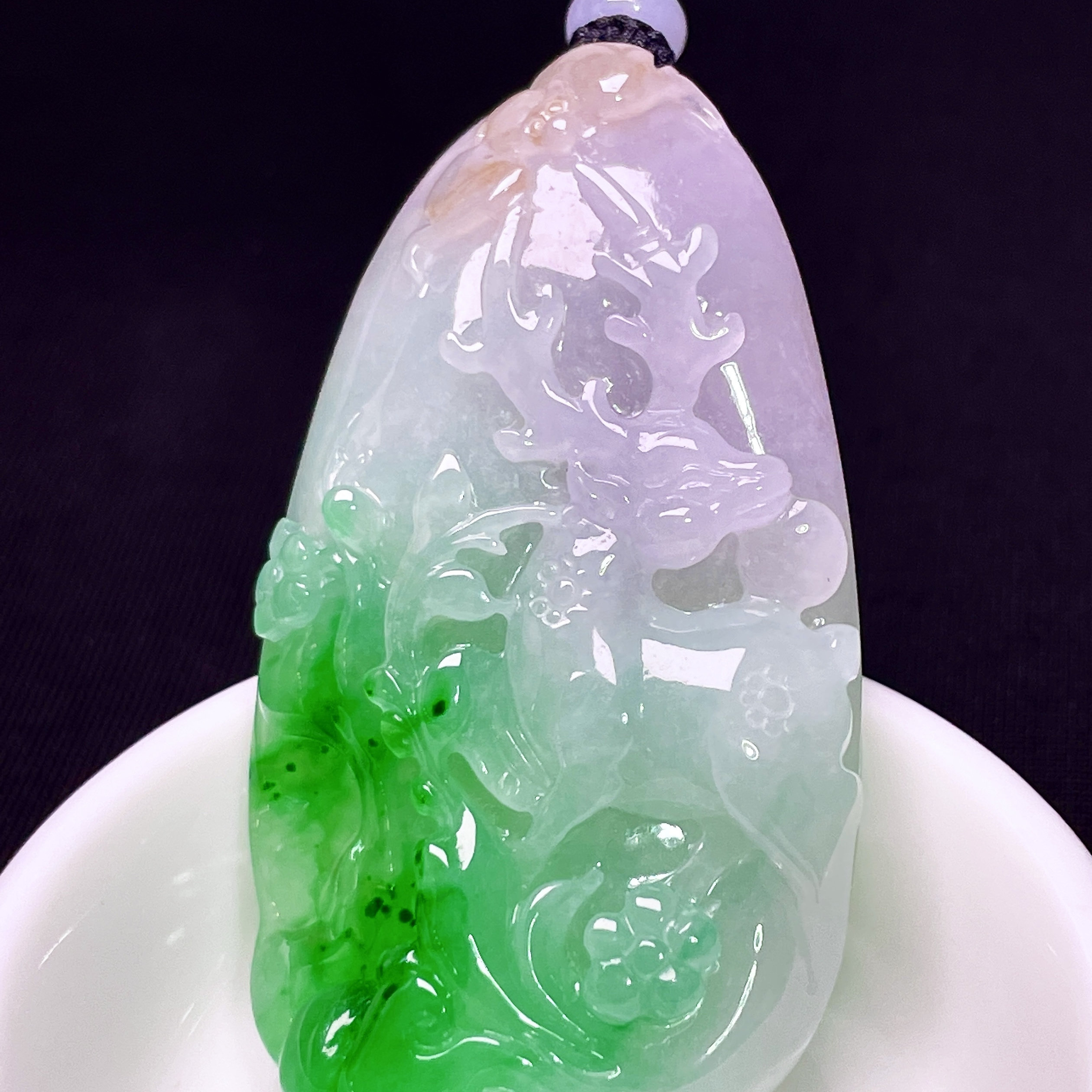 缅甸翡翠梅花鹿玉吊坠天然玉石A货冰种黄加绿收藏新款礼物1016