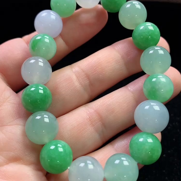 缅甸翡翠手串玉手串天然玉石A货