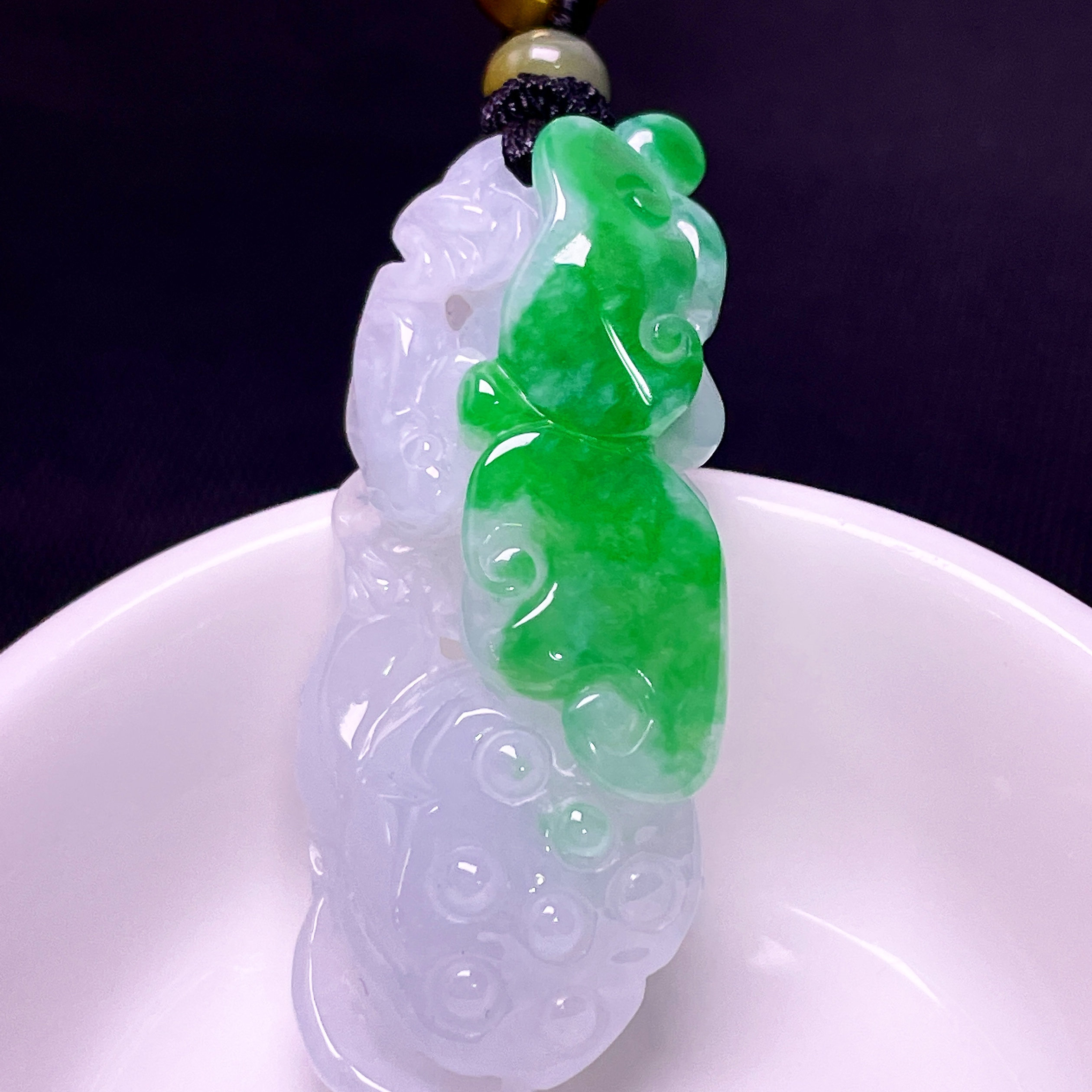 缅甸翡翠莲蓬玉吊坠天然玉石A货冰种辣绿新款收藏证书正品0530