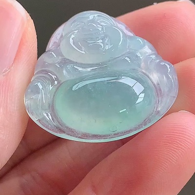 缅甸翡翠佛公玉吊坠天然玉石A货