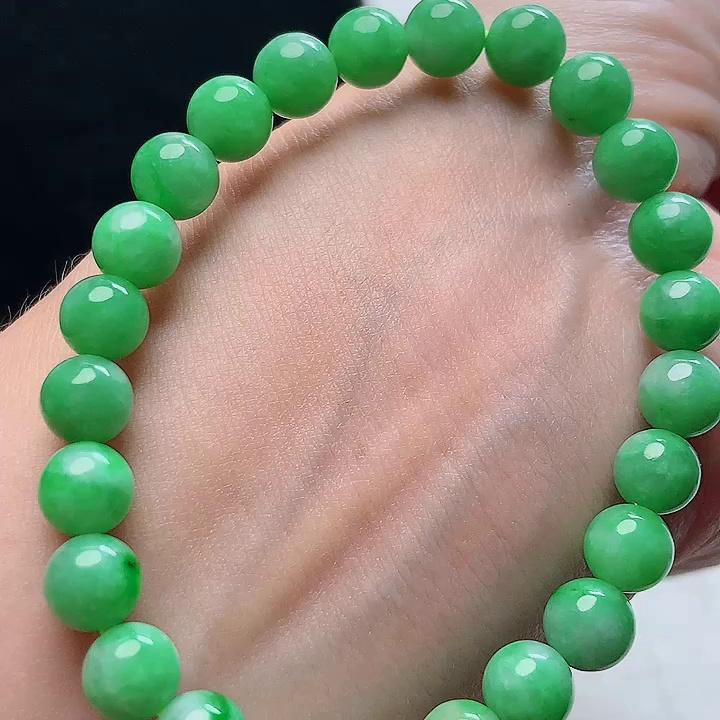 缅甸翡翠手串玉手串天然玉石A货