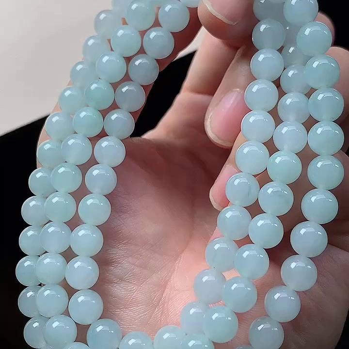 缅甸翡翠项链玉项链天然玉石A货