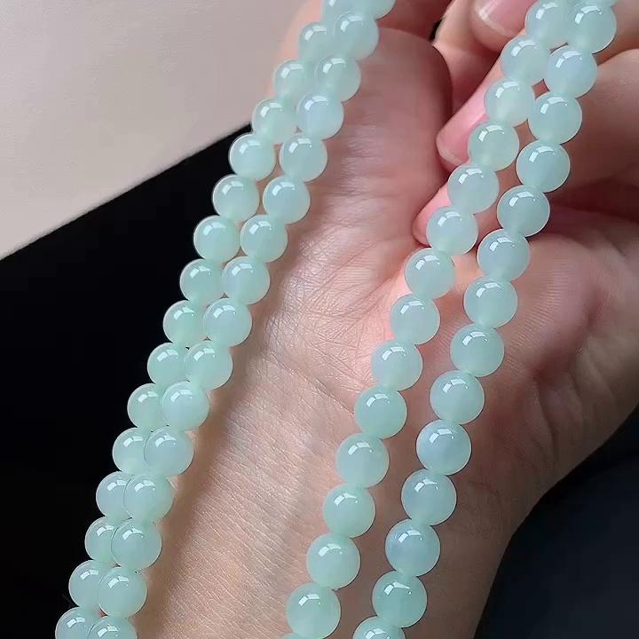 缅甸翡翠项链玉项链天然玉石A货