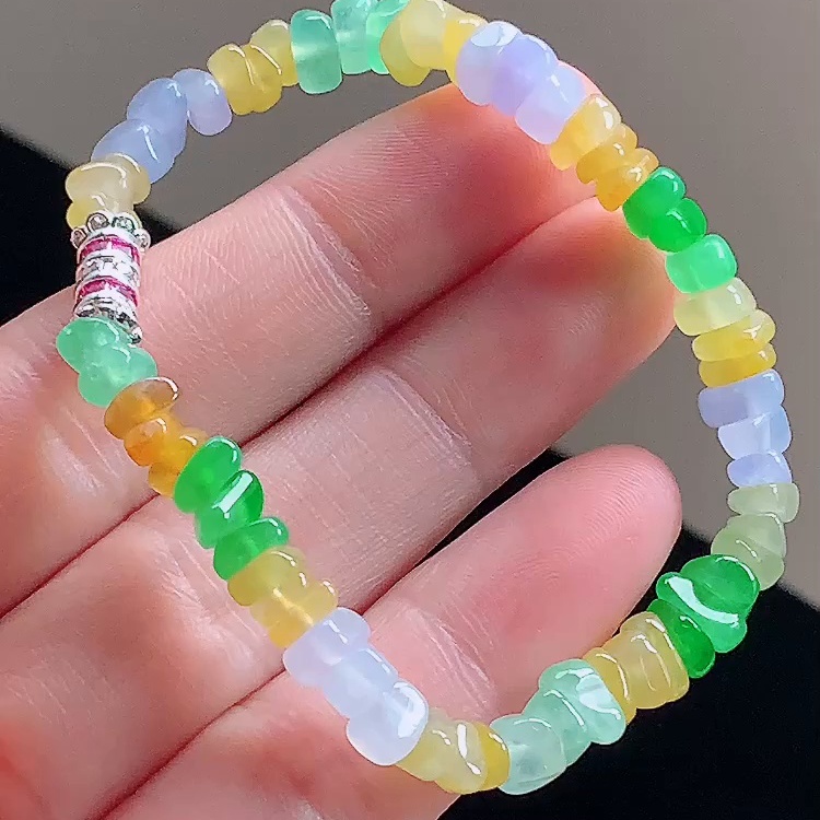 缅甸翡翠手串玉手串天然玉石A货