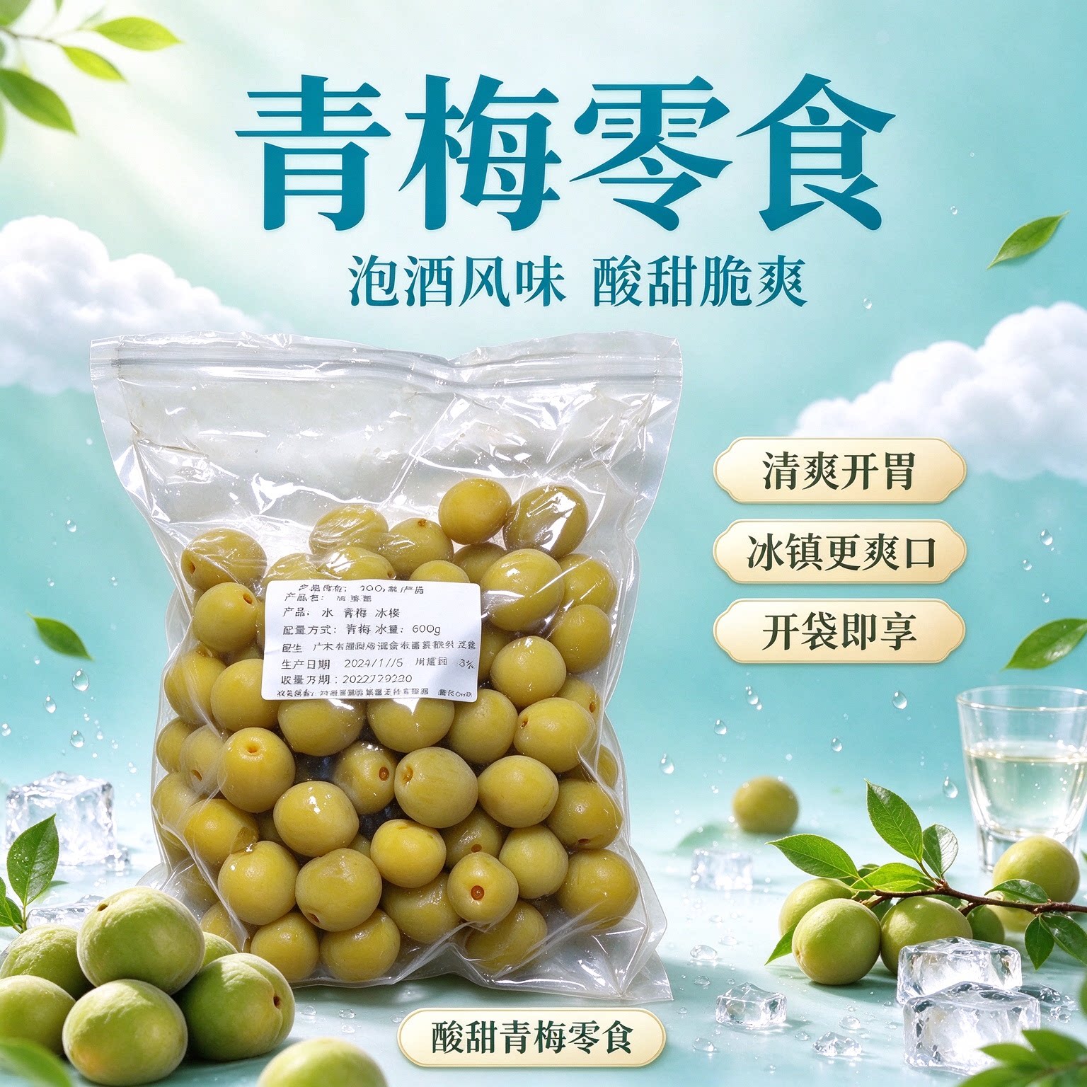 轻加工青梅鲜果泡酒半成品大果专用酸梅子零食冰糖腌制新鲜野生