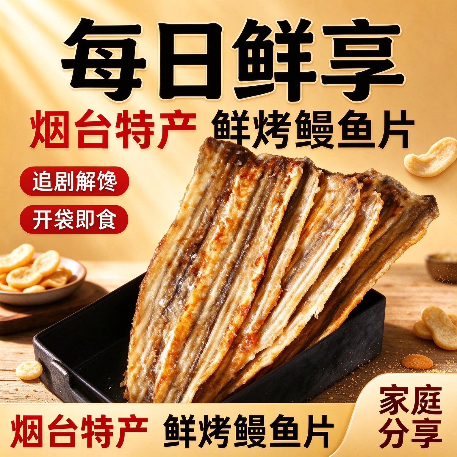 日式烤鳗鱼片手撕鱼干炭烤饱腹速食宿舍罐装小吃出游抗饿海味学生