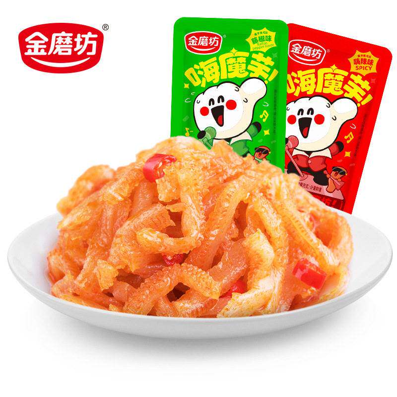 金磨坊魔芋爽麻辣嗨魔芋素毛肚小包装香辣味素食零食一件50袋