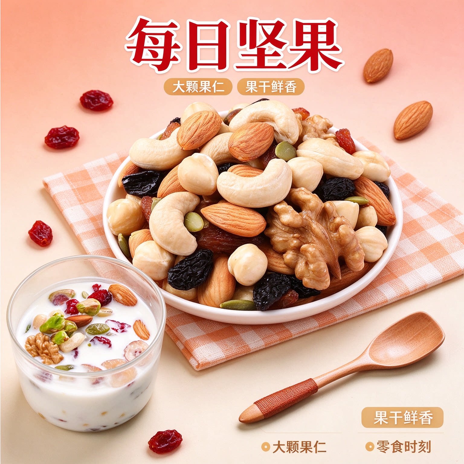 每日坚果独立小包装0糖精脂卡7种混合大礼包网红核桃小零食休闲
