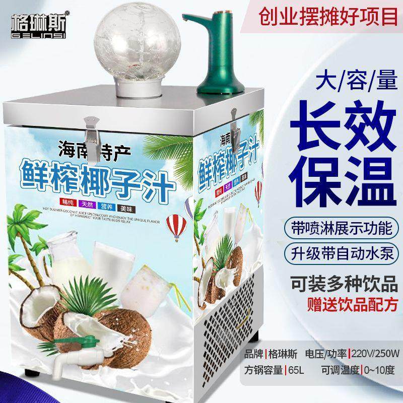 生榨椰汁机热销椰子汁机商用饮料机流动不锈钢摆地摊创业海南特产