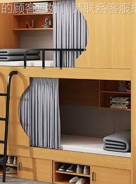 厂家下直供太空舱上板床学生宿舍CS-05558双层床公寓胶囊床实木颗