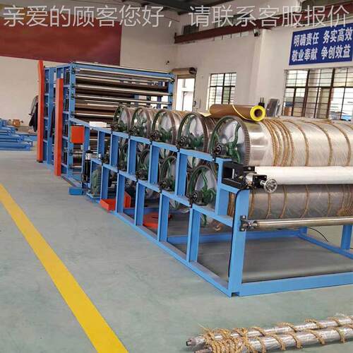 X C蒸汽辊合机墙机布复合鞋材合布复合多辊合布机多层复合压布机